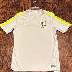 Nike Brazil Soccer Jersey - White and Yellow (Unworn)